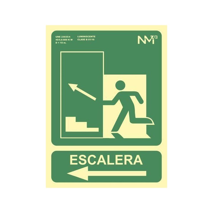 placa salida emerg. escal sube izda a2000 pp