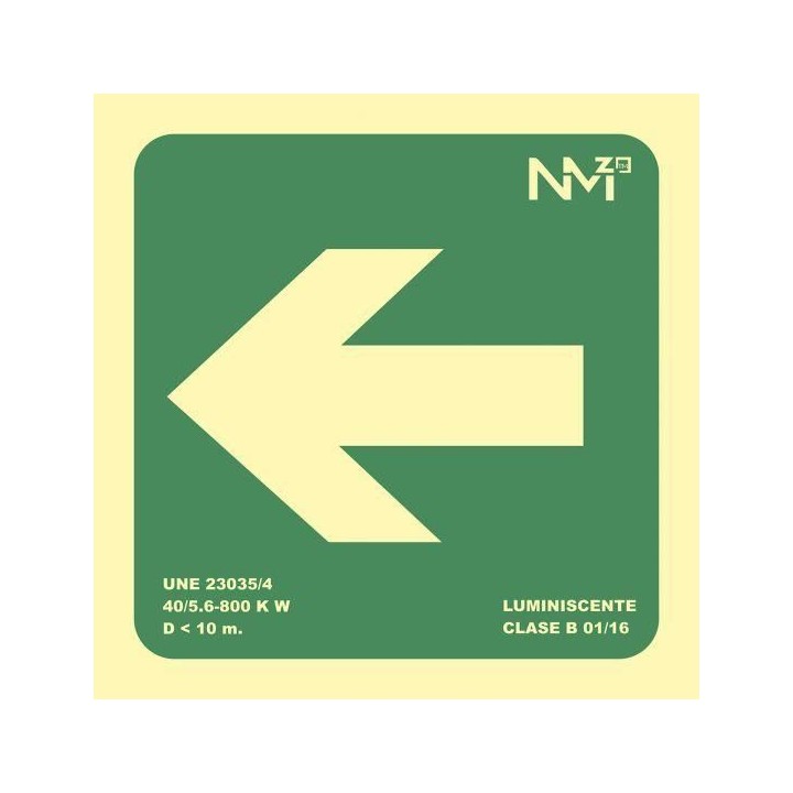 placa senaliz flecha izda a2000 pp ver