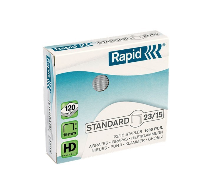 caja 1000 grapas rapid 23/15 galvanizada
