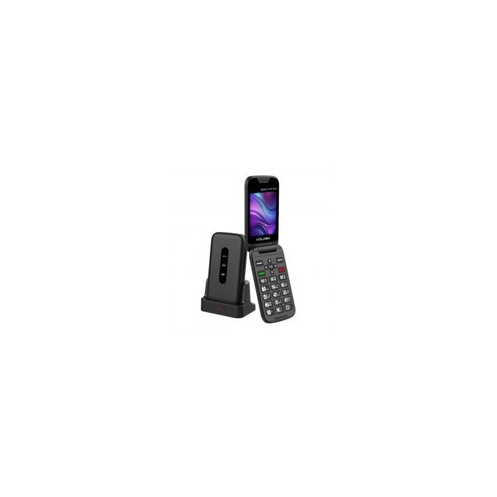 volfen telefono movil volfen nexo flip max tipo concha negro base de carga