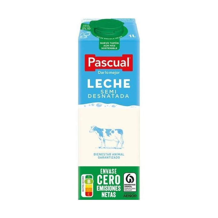 c. 6 briks leche pascual semidesnatada 1l