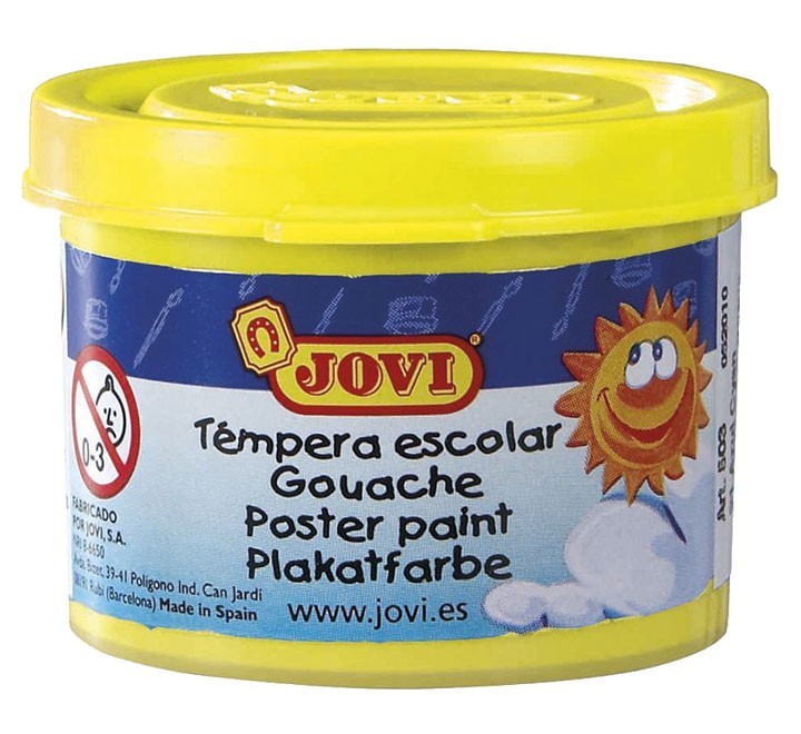 estuche 5 botes tempera jovi am. limon 50302