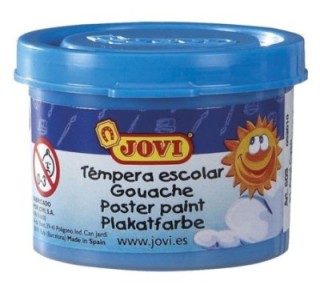 estuche 5 botes tempera jovi  azul cyan 50321