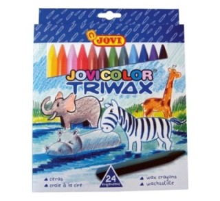 estuche 24 ceras jovicolor triwax 973/24 surt.