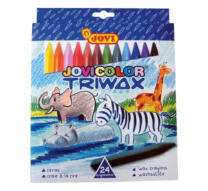 estuche 24 ceras jovicolor triwax 973/24 surt.