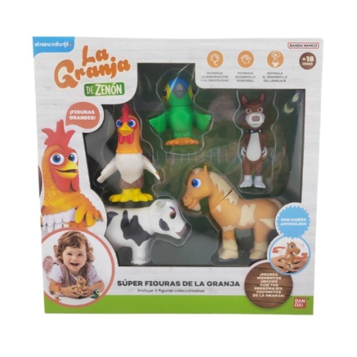 bandai rojo pack 5 super figuras la granja de zenon