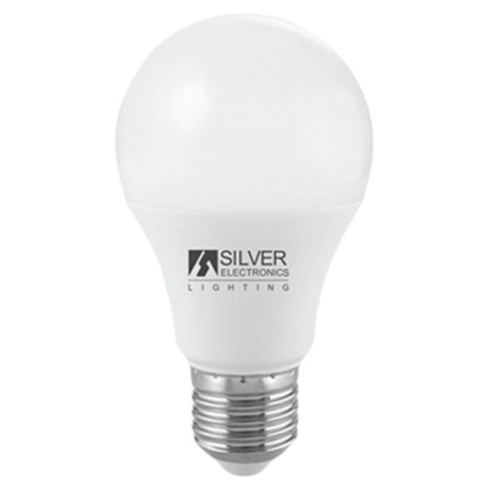 silver bombilla led silver electronic eco estandar 10w 57w    e27    6000k    836 lm    220?    luz