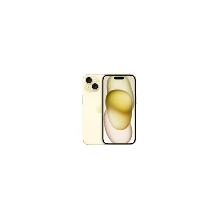 apple telefono movil smartphone apple iphone 15 5g    128gb    6.1 pulgadas yellow acondicionado