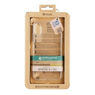 muvit funda muvit recycletek antibacteriana para apple iphone x   xs transparente
