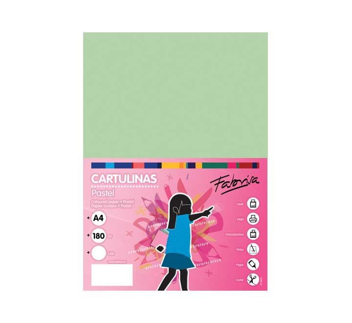 paq. 50h cartulina fabrisa 180gr a4 verde cl