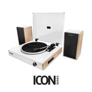 tocadiscos bluetooth energy sistem whitespin 10w traccion correa 33/45/78 rpm auto stop usb/rca blan