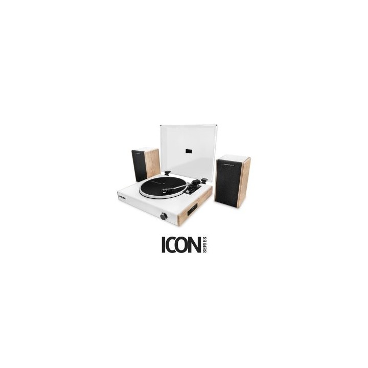 tocadiscos bluetooth energy sistem whitespin 10w traccion correa 33/45/78 rpm auto stop usb/rca blan