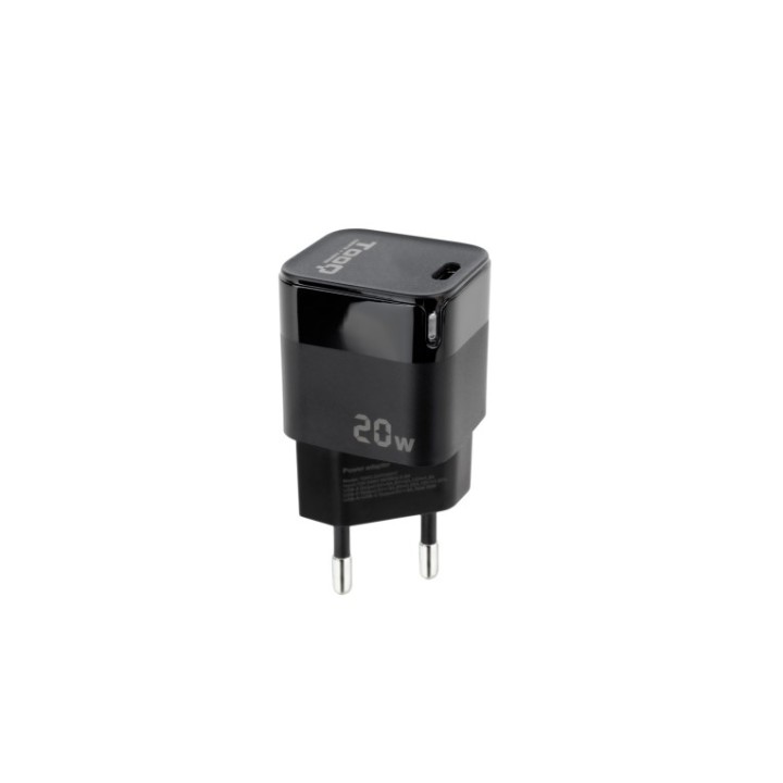 tooq cargador pared tooq usb   c pd 20w negro