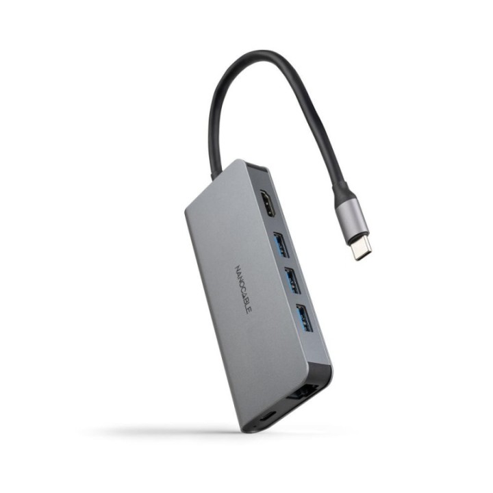 nanocable hub nanocable usb   c 8 en 1 conversor usb   c 3.1 a 3xusb   a 3.0 + hdmi 4k@60hz + usb