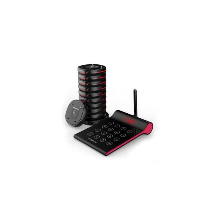 kit avisador de clientes approx 10 avisadores rango 400m 32h de bateria transmisor tactil 4 digitos
