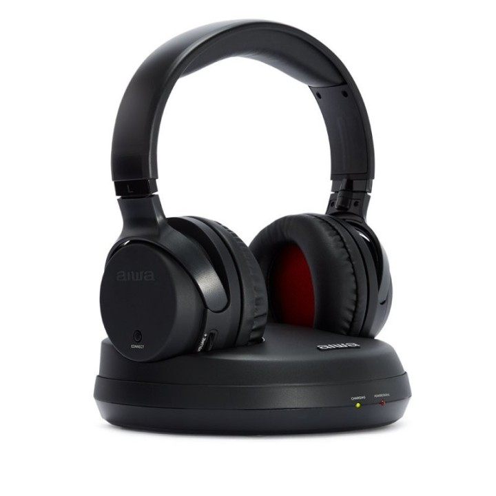 aiwa auriculares inalambricos aiwa whf   930d negro + base de carga