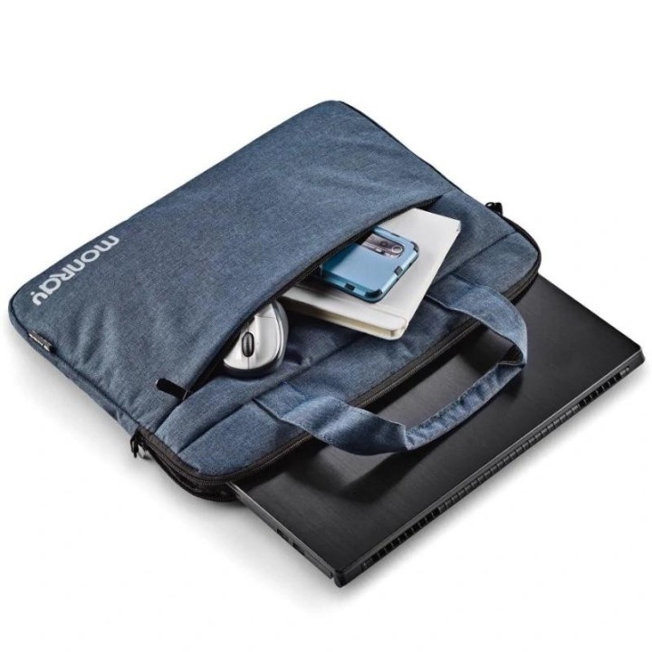 monray maletin charter 15,6" azul jaspeado