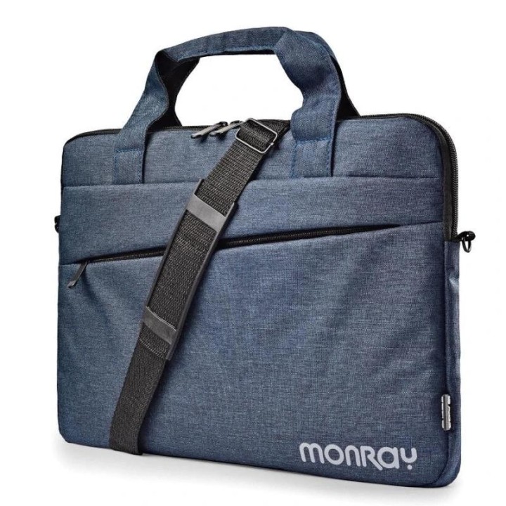 monray maletin charter 15,6" azul jaspeado