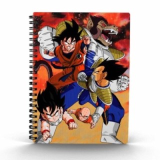 sd toys libreta efecto 3d goku vs vegeta dragon ball z