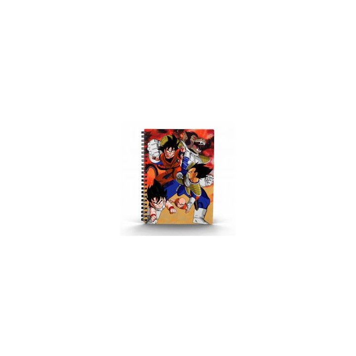 sd toys libreta efecto 3d goku vs vegeta dragon ball z