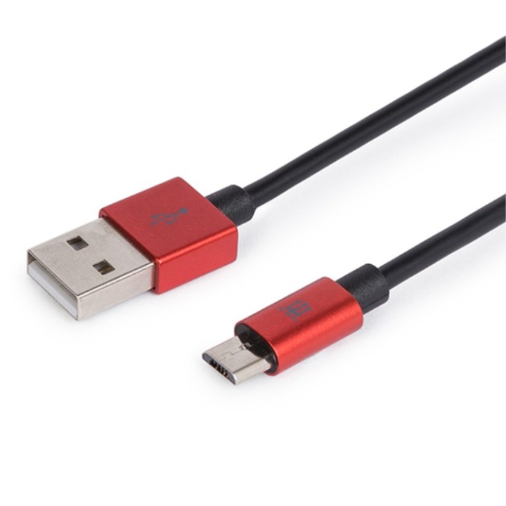 cable maillon premium micro usb 2.4 aluminio rojo 1m