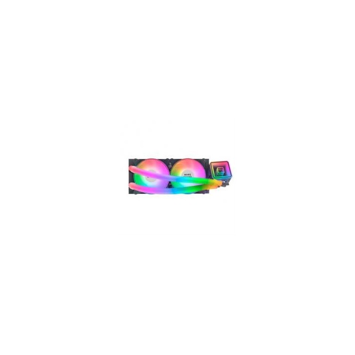mars gaming kit de refrigeracion mars gaming mlultra240 negro 500w 2 x 120mm rgb