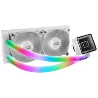 fundas argb mars gaming para tubos de refrigeracion liquida mca wt blanco
