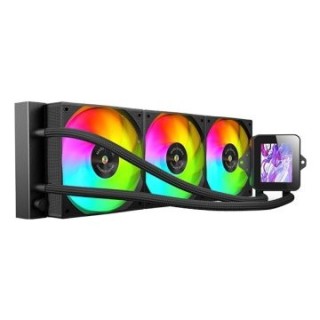 refrigeracion liquida mars gaming mlvision360 360mm 3x120mm tdp 600w argb ips 2.8" negro