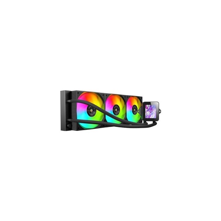 refrigeracion liquida mars gaming mlvision360 360mm 3x120mm tdp 600w argb ips 2.8" negro