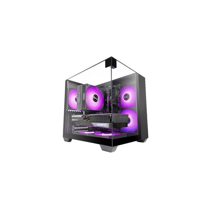 caja microatx gaming mars gaming mcvisionm triple cristal templado gpu 330mm 1x3.5 1x2.5 negro