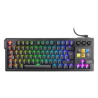 teclado mars gaming usb mkmaster tkl smartdeck mecanico 6 teclas lcd gif rgb negro