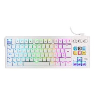 teclado mars gaming usb mkmasterwes tkl smartdeck mecanico 6 teclas lcd gif rgb blanco