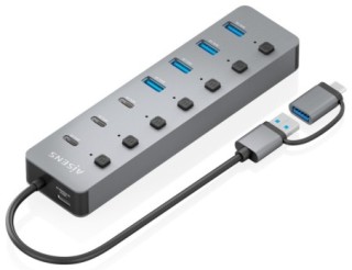 hub aisens usb3.1 gen1 usb c+usb a 4xusb a+3xusb c+1xusb c/h alim