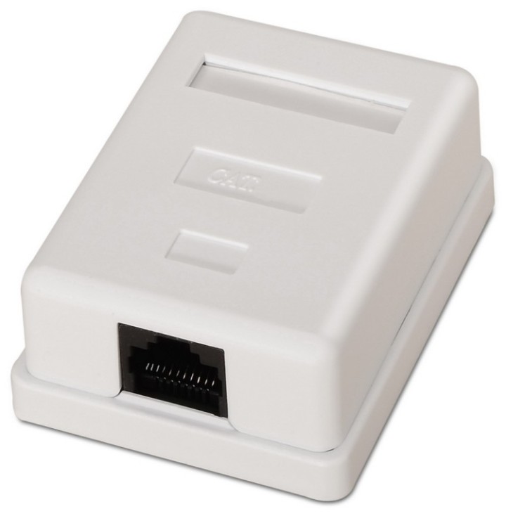 roseta de superficie aisens rj45 cat.6 utp 1 toma blanco