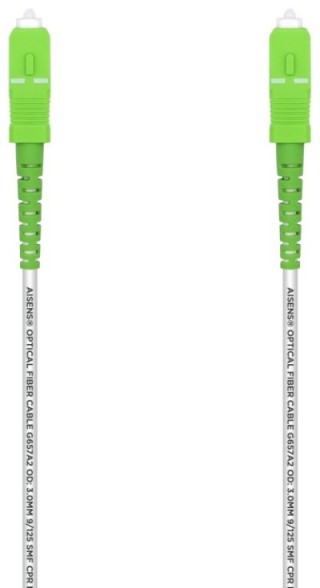 cable aisens fibra g657a2 3.0 9 125 smf simplex lszh sc apc 5.0m