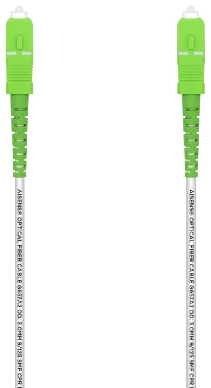 cable aisens fibra g657a2 3.0 9 125 smf simplex lszh sc apc 5.0m