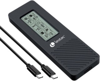leotec caja externa m.2 nvme con pantalla lcd usb c