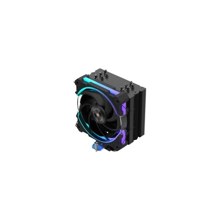 ventilador para cpu coolbox deep vortex v6h 120mm tdp 240w 6xheatpipes alt. 154mm argb negro