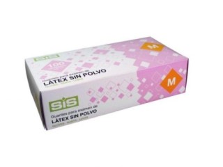 c. 100 guantes sis latex s/polvo t.m nat