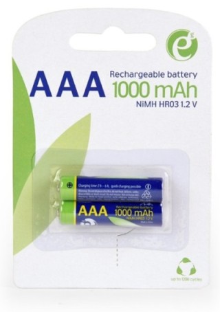 pilas aaa gembird ni mh recargable 1000mah 2pcs blister pack
