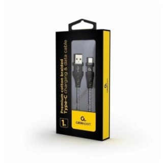 gembird cable usb t c trenzado de algod?n 1m