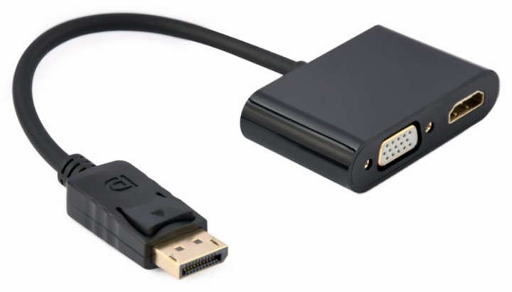 display gembird port macho a hdmi hembra + cable adaptador vga hembra negro