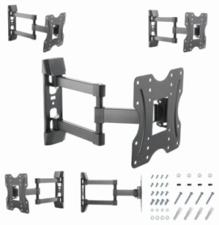 soporte de pared gembird para tv de movimiento completo 23 42 pulgadas
