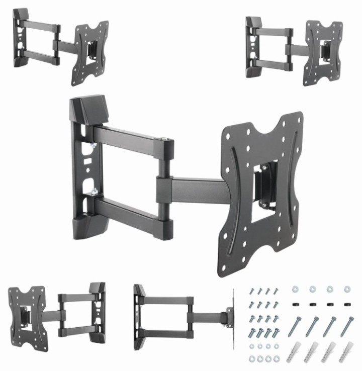 soporte de pared gembird para tv de movimiento completo 23 42 pulgadas