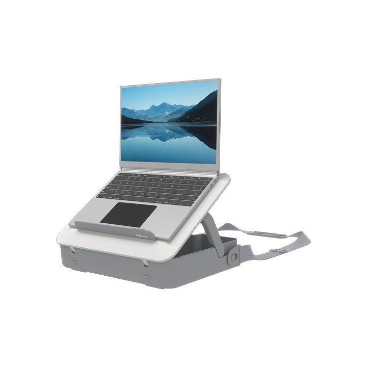 maletin elevador para portatil, con 5 ajustes de altura para una vision ergonomica del portatil. dis
