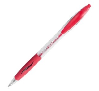boligrafo retractil con nivel de tinta visible gracias a su cuerpo transparente. tinta base aceite p