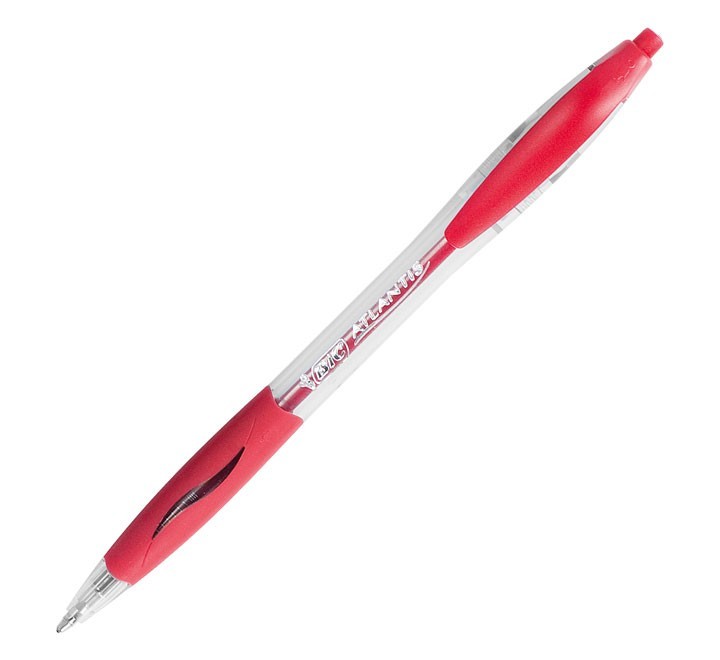 boligrafo retractil con nivel de tinta visible gracias a su cuerpo transparente. tinta base aceite p