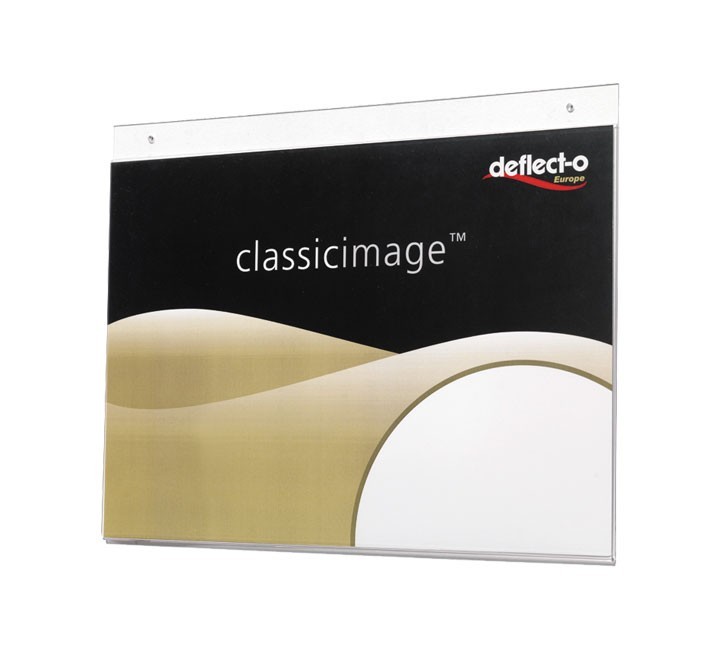 expositor de pared fabricado en poliestireno transparente cristal.  con agujeros pre perforados para