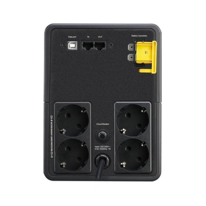 apc back ups 1200va/650w 4 tom  schuko usb a+c
