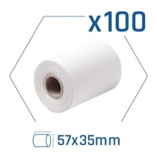 pack 100 rollos papel t?rmico dat?fono 57x35 mm